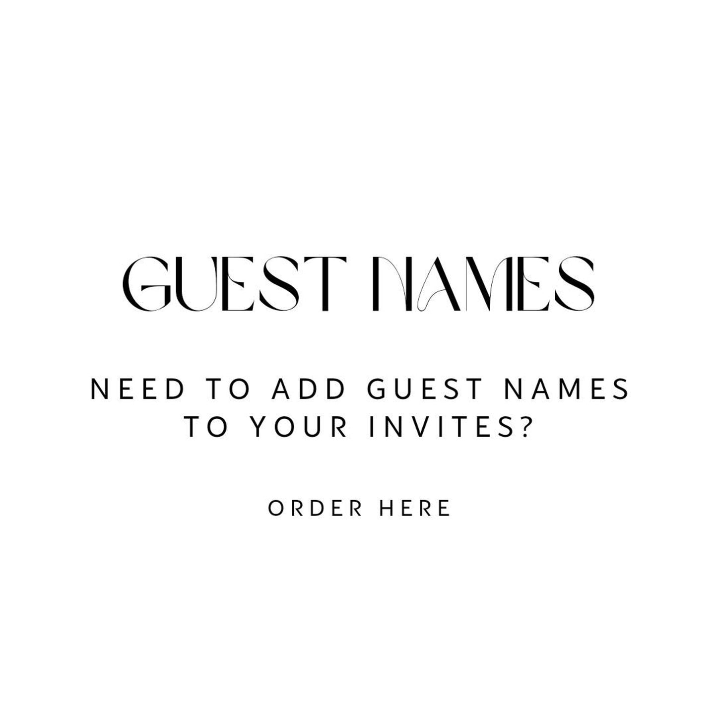 Guest Names