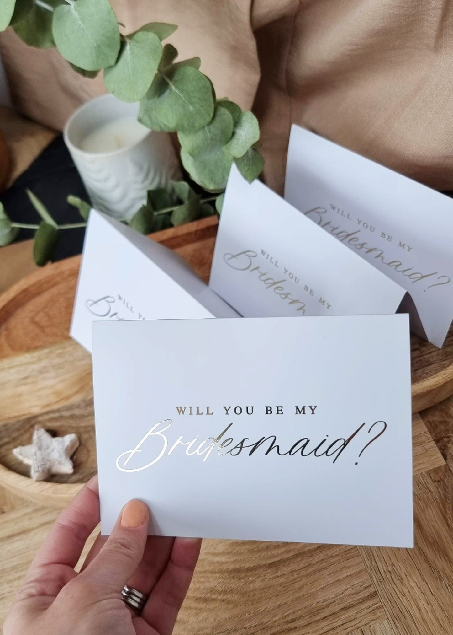 Gold Foil Bridesmaid Proposals