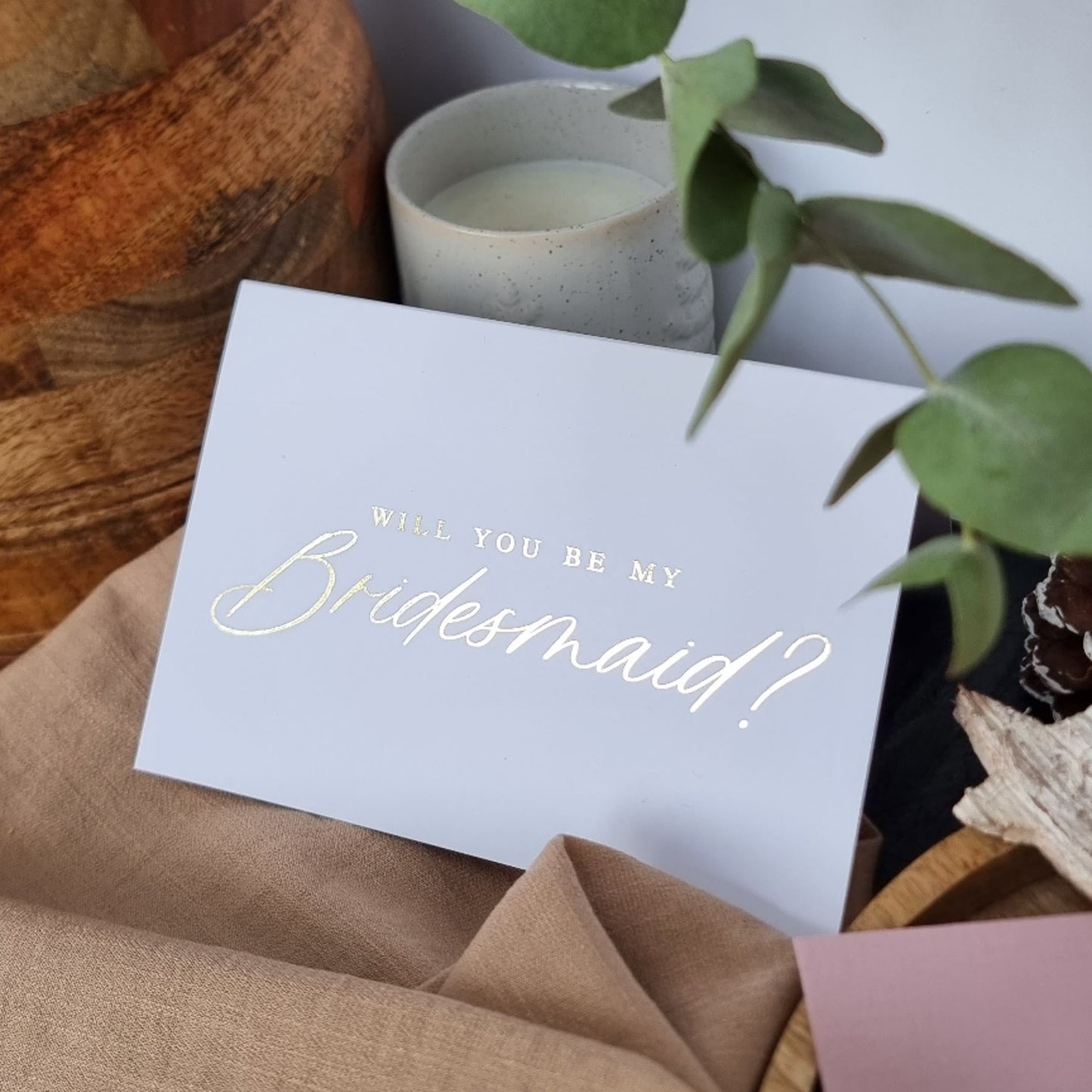 Gold Foil Bridesmaid Proposals