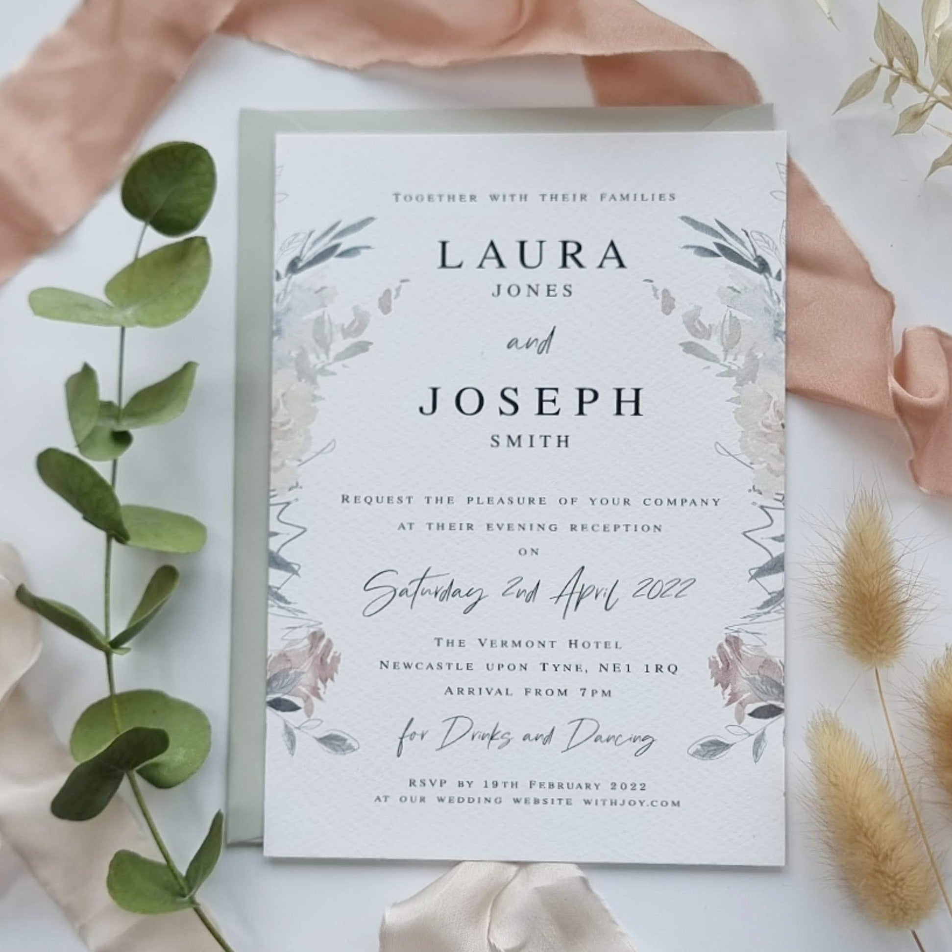 Gracious Invitations Gracie Evening Wedding Invitations – Ivy and Betty